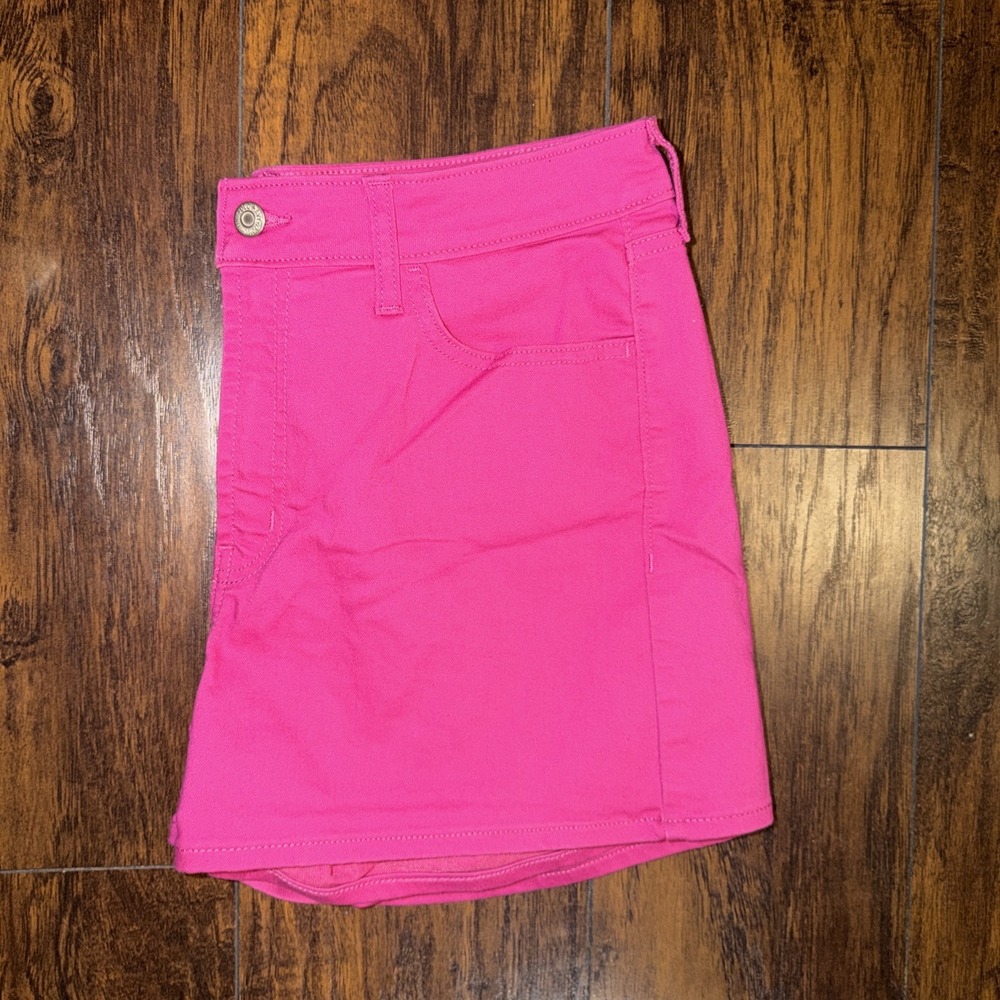 Old Navy Wow High-Rise Pink Denim Jean Shorts Womens Size 14 - Picture 4 of 4